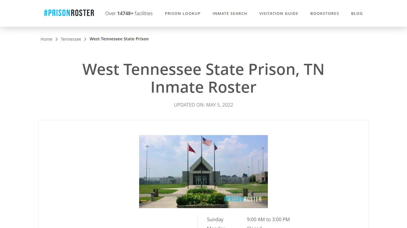West Tennessee State Prison, TN Inmate Roster